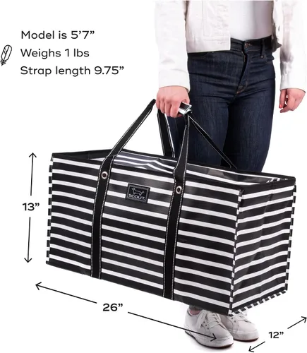 Vista 12 de SCOUT Errand Boy - Bolso utilitario extra grande y ligero con cremallera separable, plegable para comestibles y mercado o playa