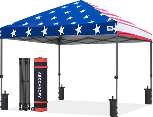 Vista 28 de ABCCANOPY Toldo desplegable – Tienda de campaña portátil para patio al aire libre resistente para patio trasero y terraza con 4 bolsas de arena Beige