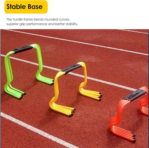 Vista 5 de YXXSDP Entrenamiento de velocidad de agilidad obstáculos para atletas, equipo de práctica deportiva portátil multicolor para entrenamiento
