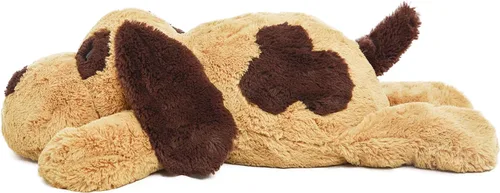 Vista 5 de Perro de peluche de cachorro de peluche de Labrador Retriever, animal de peluche abrazable para niños y niñas, cumpleaños, 30 pulgadas, marrón