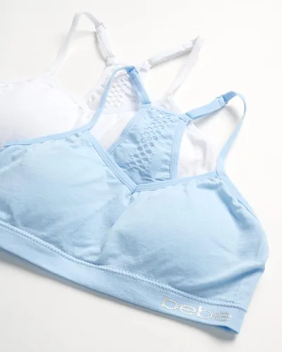 Vista 3 de bebe Brasier deportivo sin costuras para niñas con almohadillas extraíbles (paquete de 4)