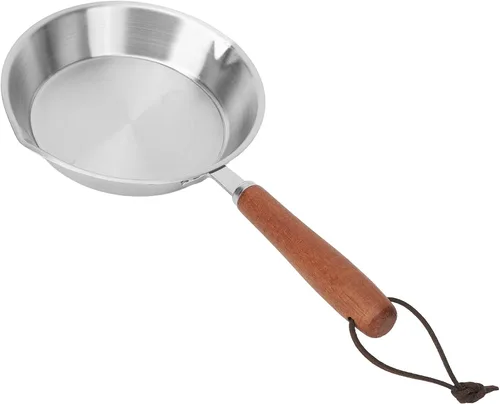 Vista 9 de Luqeeg Sartén de acero inoxidable, mini sartén antiadherente, compatible con estufas de inducción, estufas de gas, sartén con mango ergonómico
