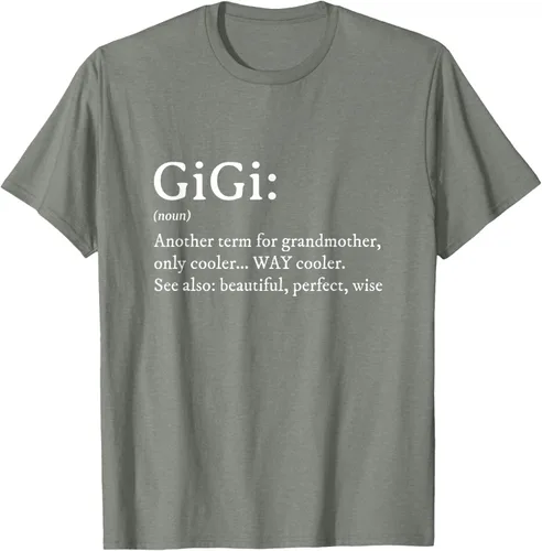 Vista 35 de Gigi Definition - Camiseta de regalo para abuela, cumpleaños y abuela, Negro