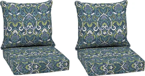 Vista 31 de Arden Selections Juego de asiento profundo para exteriores, 24 x 24, a prueba de lluvia, resistente a la decoloración, asiento profundo y cojín