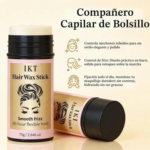 Vista 7 de Barra de cera para el cabello, barra de cera para el cabello, sin especias, fácil de absorber (paquete de 1)