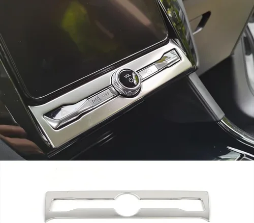 Vista 9 de Accesorios de automóvil para Ford Explorer 2020 2021 2022 2023 Interruptor de volumen interior de acero inoxidable (estilo negro cepillado) 1 unidad