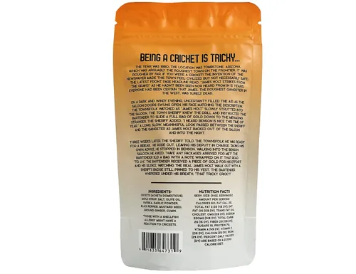 Vista 3 de Tricky Cricky Bocadillos comestibles de grillo saborizados para humanos – Cultivados en Estados Unidos – Aperitivos gourmet únicos y saludables