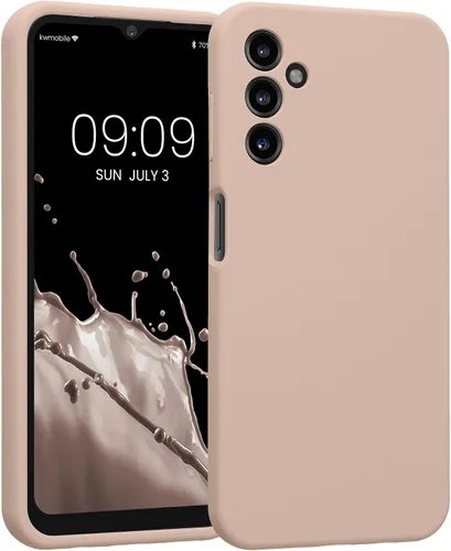 Vista 13 de kwmobile Funda compatible con Samsung Galaxy A13 4G - Funda delgada de silicona TPU - Acabado suave al tacto - Amarillo radiante