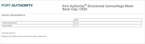 Vista 2 de Port Authority Gorra trasera de malla de camuflaje estructurado. C930