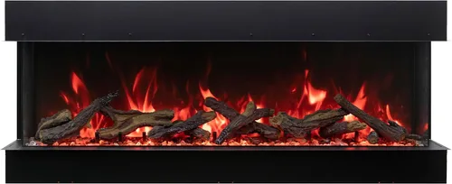 Vista 10 de 88-TRU-View-XL XT - Chimenea eléctrica de 3 caras de 88 pulgadas, calentador de chimenea de vidrio de 3 lados con control remoto y temporizador de 8