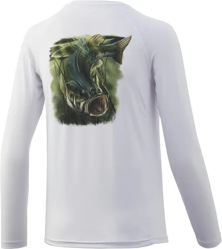 Vista 35 de HUK Camisa unisex de camuflaje Pursuit para niños Camisa de manga larga para niños Sotavento de roble musgoso