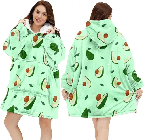 Vista 2 de Warmstorey Manta con Capucha Portátil para Mamá Esposa La Mejor Sudadera de Todos los Tiempos - Regalo de Navidad del Esposo Hija Aniversario