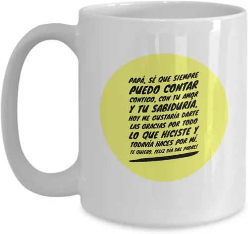 Vista 4 de Regalo Para Papa Taza de Café Padre Vaso, taza de café divertidas, tazas personalizadas, taza de café inspiradoras, taza con mensajes positivos.