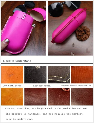 Vista 15 de Funda de cuero para gafas de sol vintage para hombres y mujeres miope, gafas de sol, viaje, caja de almacenamiento antiaplastamiento