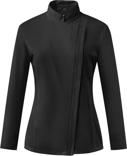 Vista 11 de Ubon Chaqueta de Chef para Mujer con Ventilación de Malla Lateral y Cremallera