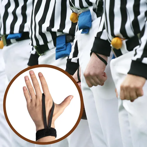 Vista 5 de RunNico Indicadores de fútbol abajo - Árbitros de pulsera de fútbol -Muñequera de indicador de fútbol abajo para deportes de partido
