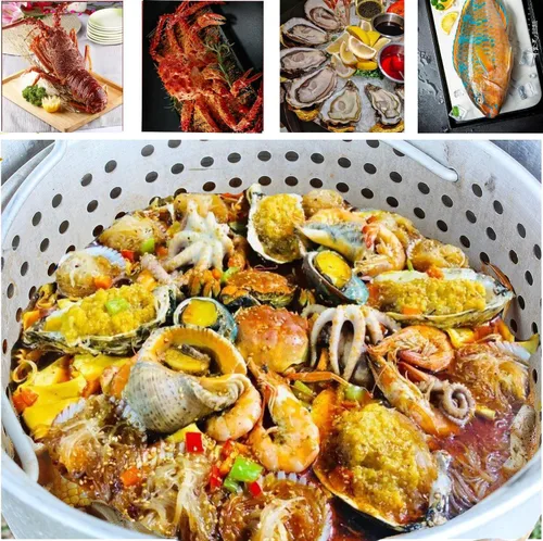 Vista 8 de Freidora de pavo de 30 cuartos de galón y freidora de pescado de 10 cuartos de galón, olla de caldera de cangrejos de mariscos de aluminio con 38000