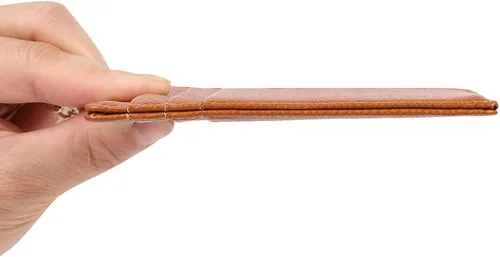 Vista 6 de Cartera minimalista para mujer, 8 tarjetas, monedero, monedero, bolsillo frontal, Casual