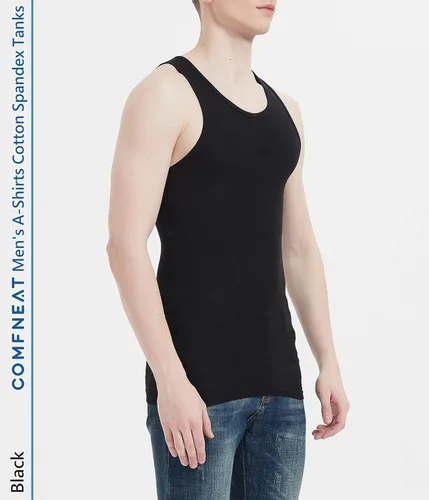 Vista 3 de Comfneat Paquete de 6 camisetas sin mangas de algodón y elastano para hombre