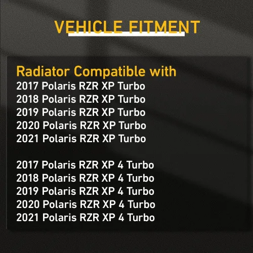 Vista 3 de Radiador de aluminio de 3 filas compatible con Polaris RZR 1000 XP S XP4 Turbo MD 2017-2020