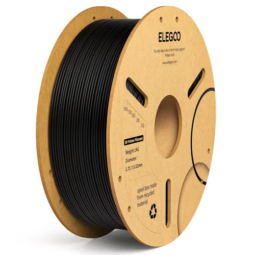 Vista 55 de ELEGOO Paquete de filamento PLA Plus negro 10KG, filamento para impresora 3D PLA+ resistente de 1.75mm precisión dimensional +/- 0.02mm, paquete