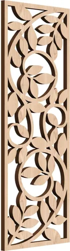 Vista 90 de 9 3/8"W x 24 3/8"H x 1/4"T Utica Decorativo Fretwork Madera Paneles de Pared, Abedul