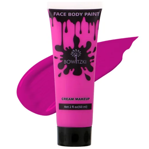 Vista 15 de Bowitzki Pintura facial y corporal de 2 onzas, maquillaje en crema, 2.0 fl oz, pintura facial a base de agua, efectos especiales para adultos, Negro