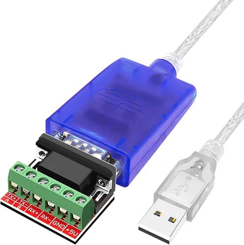 Vista 9 de Cable USB a serie RS232 (5.9 pies) Conector DB9 RS232 puerto serie hembra adaptador industrial compatible con Windows Series/Linux/MacOSX