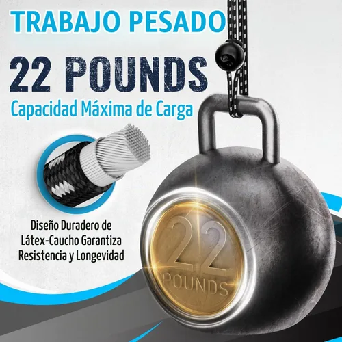 Vista 2 de GOEASY0312 Cuerdas elásticas de bolas resistentes de 6 pulgadas, 50 Negro