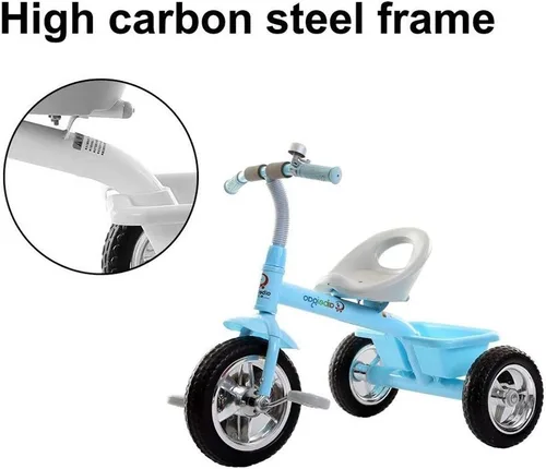 Vista 3 de DYCIN Triciclo plegable para niños de 1 a 3 a 6 años de edad triciclo para niños con timbre asiento portátil juguetes para niños y niñas juguete