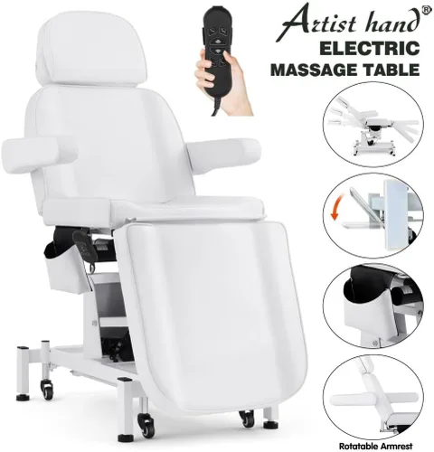 Vista 7 de Artist hand Cama facial eléctrica de 3 motores para esteticista 110 V, mesa de masaje extraíble, cama de belleza, estética médica, silla de tatuaje