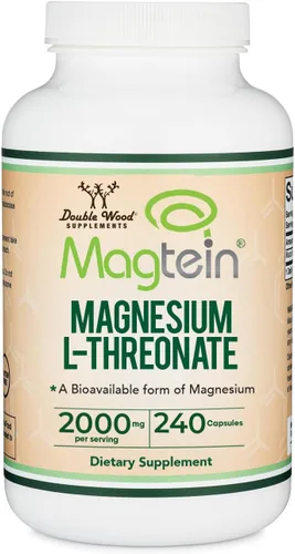 Vista 9 de Cápsulas de magnesio L threonate, suplemento de alta absorción, forma biodisponible, 0.7 oz, 100 cápsulas