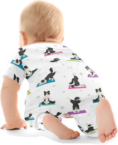 Vista 3 de vvfelixl Conjunto de pantalones de bebé, ropa de bebé de manga corta para niños y niñas de 0 a 24 meses
