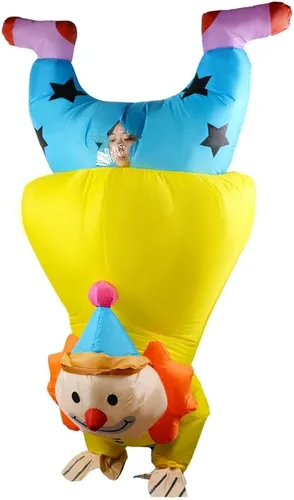 Vista 2 de Disfraz inflable de payaso, disfraces inflables de Halloween para hombres y mujeres, unisex, divertido para adultos, para cosplay, fiesta de carnaval