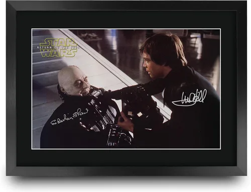 Vista 29 de HWC Trading Star Wars Episodio 1 La Amenaza Fantasma Regalos Presentación Impresa Autografiada Montaje para Fans de Recuerdos de Películas - 16" x