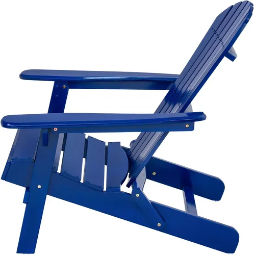 Vista 4 de Folding Adirondack Chairs, Solid Wood Outdoor Patio Chairs with All-Weather Construction for Yard, Garden, Backyard, Deck & Fire Pit,Blue