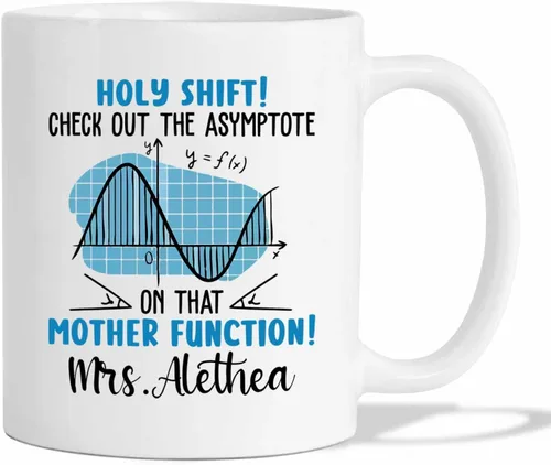 Vista 23 de Taza de cerámica blanca personalizada con nombre "A Day Without Math Is Like Just Kidding I Have No Idea", taza de café personalizada