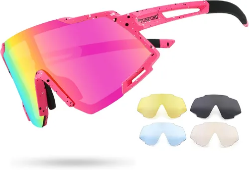 Vista 9 de Youth Viper Polarized Sunglasses for Kid Boys Girls Age 10-15 4 Interchangeable Lenses UV400 Glasses for Cycling Baseball