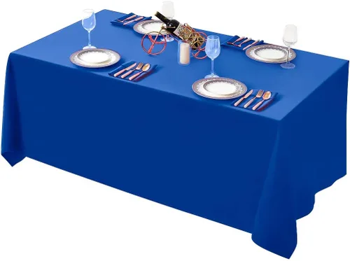 Vista 20 de Surmente Mantel cuadrado para mesas cuadradas o redondas, 100% poliéster, 52 x 52 pulgadas, mantel para bodas, banquetes o restaurantes (negro)