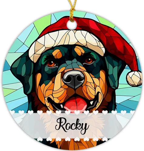 Vista 18 de Airedale Terrier - Adorno de Navidad para perro, regalo para Acción de Gracias, perros personalizados con sombrero de Navidad, adornos de Airedale