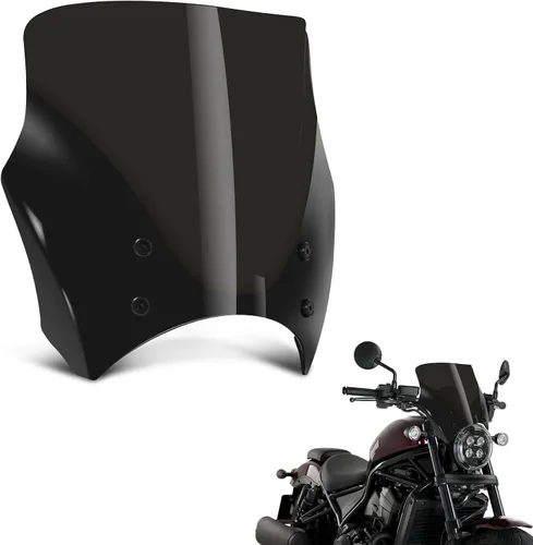Vista 9 de Spoiler de Parabrisas para Motocicleta Deflector de Viento Deflector de Aire Pantalla para Rebel CMX300 / CMX 500 2017-2025, Deflector de Viento