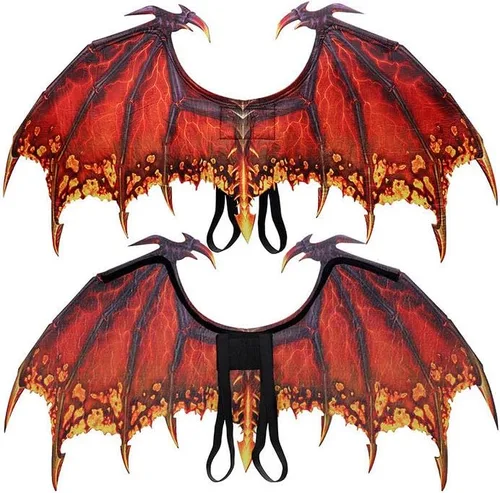 Vista 12 de Himine Alas de dragón no tejidas para adultos Cosplay Props