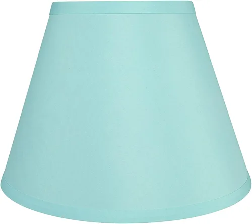 Vista 3 de Aspen Creative 58906A Pantalla de Lámpara de Tapa Dura Transicional Forma Imperio con Construcción UNO en Apuamarine, 9" de Ancho (5" x 9" x 7")