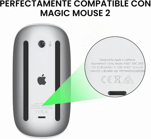 Vista 6 de B BELK - Funda compatible con Apple Magic Mouse 1 y 2, 3 capas a prueba de polvo Ultra Thin Transparent Plastic Hard Case for Magic Mouse