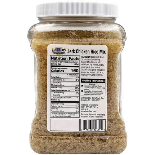 Vista 2 de Caribbean Rhythms Mezcla de arroz con pollo Jerk, 1.6 lb