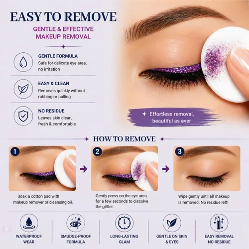 Vista 4 de BestLand - Delineador de ojos con purpurina líquida, 10 colores metálicos brillantes con purpurina, sombra de ojos pigmentada, brillo para cejas