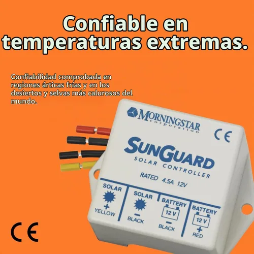 Vista 6 de Morningstar Sunguard 4.5A PWM Controlador de carga solar, regulador