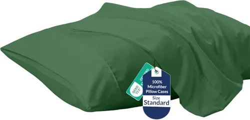 Vista 52 de Royale Linens Juego de 2 fundas de almohada Queen – Fundas de almohada de cama – 20 x 30 pulgadas – Fundas de almohada negras – 1800 microfibra
