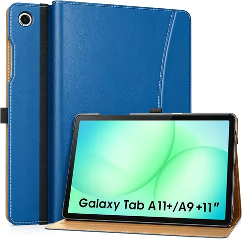 Vista 14 de MoKo Funda para Samsung Galaxy Tab A11+/ A11 Plus/ A9+/ A9 Plus de 11 pulgadas 2026/2024, piel sintética multiángulo con correa de mano, bolsillo