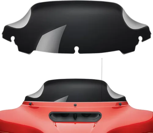Vista 14 de Amazicha Parabrisas ondulado negro de 4.5 pulgadas compatible con Harley Davidson Touring Electra Glide Street Glide 2014 2015 2016 2017 2018 2019